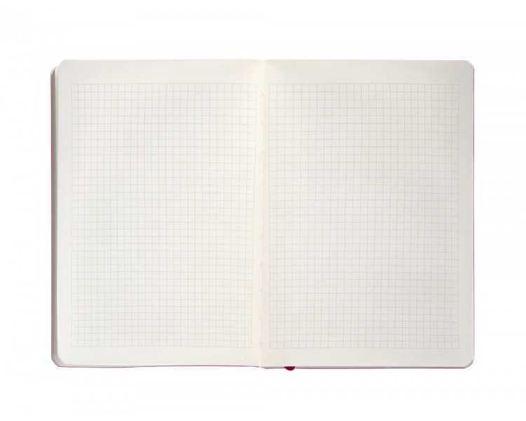 Cuaderno con gomilla antartik notes tapa blanda a5 hojas cuadricula burdeos 80 hojas 80 gr fsc