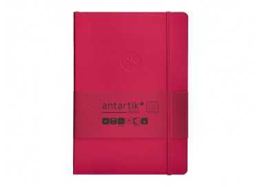 Cuaderno con gomilla antartik notes tapa blanda a5 hojas rayas burdeos 80 hojas 80 gr fsc