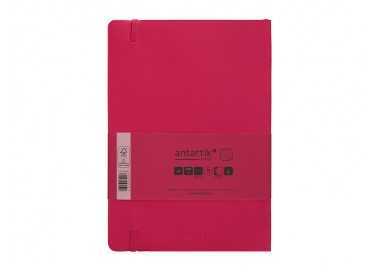 Cuaderno con gomilla antartik notes tapa blanda a5 hojas rayas burdeos 80 hojas 80 gr fsc