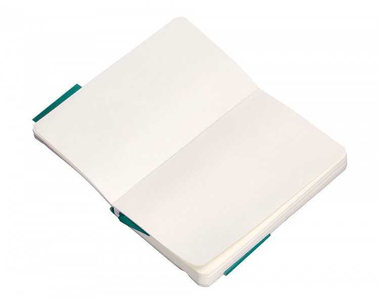 Cuaderno con gomilla antartik notes tapa blanda a6 hojas lisas verde aguamarina 100 hojas 80 gr fsc