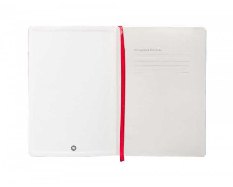 Cuaderno con gomilla antartik notes tapa blanda a5 hojas cuadricula rojo 80 hojas 80 gr fsc