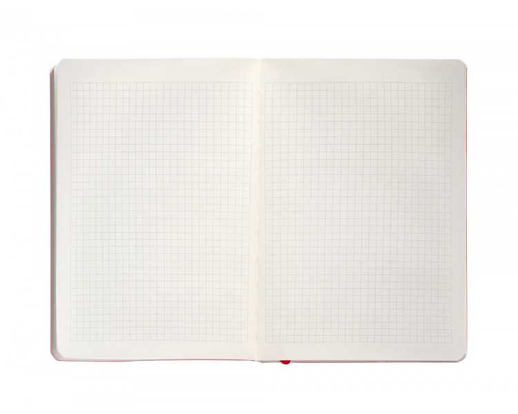 Cuaderno con gomilla antartik notes tapa blanda a5 hojas cuadricula rojo 80 hojas 80 gr fsc