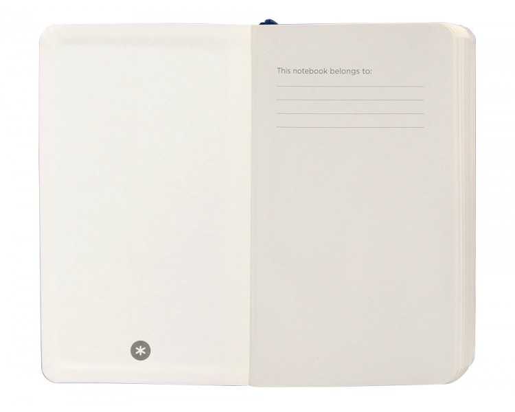 Cuaderno con gomilla antartik notes tapa blanda a6 cuadricula azul marino 100 hojas 80 gr fsc