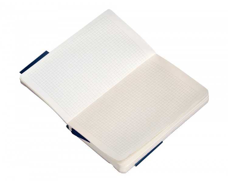 Cuaderno con gomilla antartik notes tapa blanda a6 cuadricula azul marino 100 hojas 80 gr fsc