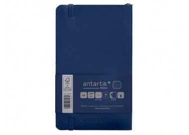 Cuaderno con gomilla antartik notes tapa blanda a6 rayas azul marino 100 hojas 80 gr fsc
