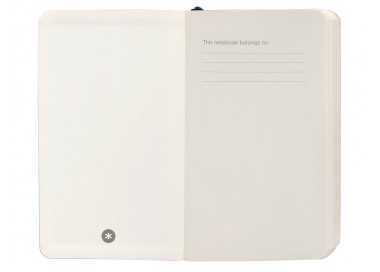 Cuaderno con gomilla antartik notes tapa blanda a6 rayas azul marino 100 hojas 80 gr fsc