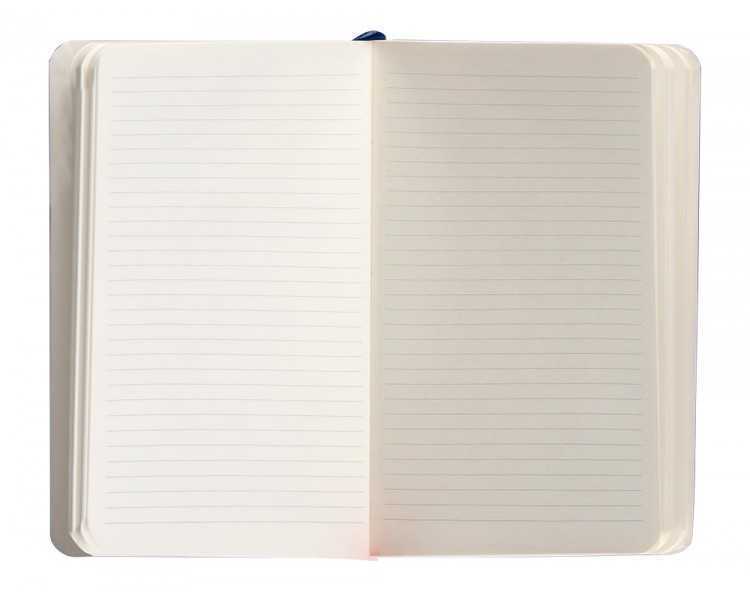 Cuaderno con gomilla antartik notes tapa blanda a6 rayas azul marino 100 hojas 80 gr fsc