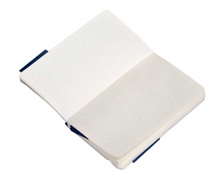 Cuaderno con gomilla antartik notes tapa blanda a6 rayas azul marino 100 hojas 80 gr fsc
