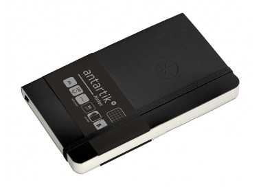 Cuaderno con gomilla antartik notes tapa blanda a6 cuadricula negro 100 hojas 80 gr fsc