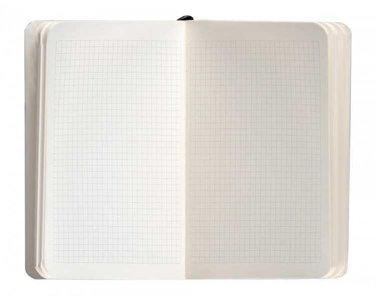 Cuaderno con gomilla antartik notes tapa blanda a6 cuadricula negro 100 hojas 80 gr fsc