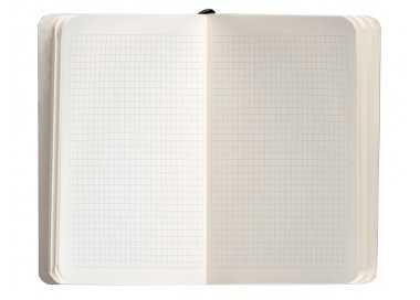 Cuaderno con gomilla antartik notes tapa blanda a6 cuadricula negro 100 hojas 80 gr fsc