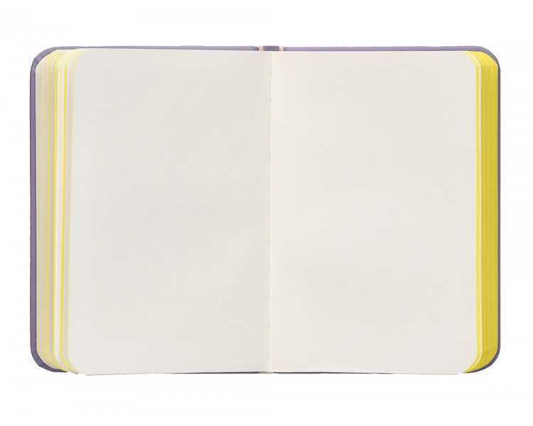Cuaderno con gomilla antartik notes tapa dura a7 hojas lisas morado y amarillo 80 hojas 80 gr fsc