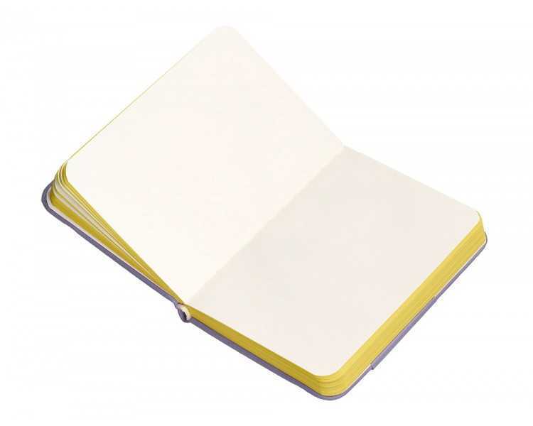 Cuaderno con gomilla antartik notes tapa dura a7 hojas lisas morado y amarillo 80 hojas 80 gr fsc