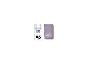 Cuaderno con gomilla antartik notes tapa dura a6 hojas cuadricula morado y amarillo 100 hojas 80 gr fsc Cuaderno con gomilla antartik notes tapa dura a6 hojas cuadricula morado y amarillo 100 hojas 80 gr fsc