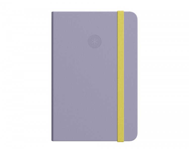 Cuaderno con gomilla antartik notes tapa dura a4 hojas cuadricula morado y amarillo 100 hojas 80 gr fsc