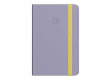 Cuaderno con gomilla antartik notes tapa dura a4 hojas rayas morado y amarillo 100 hojas 80 gr fsc