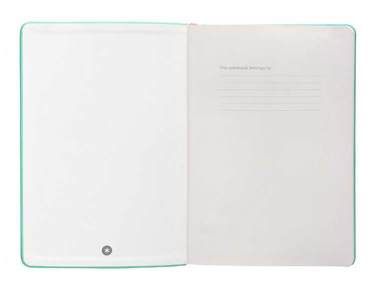 Cuaderno con gomilla antartik notes tapa dura a5 hojas cuadricula rosa y turquesa 100 hojas 80 gr fsc