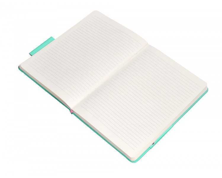 Cuaderno con gomilla antartik notes tapa dura a5 hojas cuadricula rosa y turquesa 100 hojas 80 gr fsc