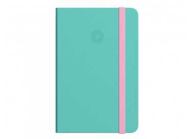 Cuaderno con gomilla antartik notes tapa dura a4 hojas rayas rosa y turquesa 100 hojas 80 gr fsc