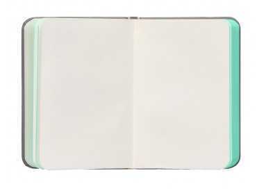 Cuaderno con gomilla antartik notes tapa dura a7 hojas lisas gris y turquesa 80 hojas 80 gr fsc