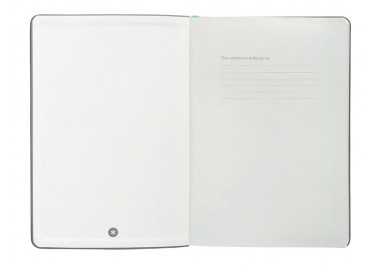 Cuaderno con gomilla antartik notes tapa dura a5 hojas rayas gris y turquesa 100 hojas 80 gr fsc