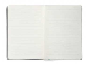 Cuaderno con gomilla antartik notes tapa dura a5 hojas rayas gris y turquesa 100 hojas 80 gr fsc