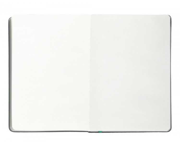 Cuaderno con gomilla antartik notes tapa dura a5 hojas lisas gris y turquesa 100 hojas 80 gr fsc