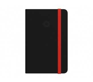 Cuaderno con gomilla antartik notes tapa dura a4 hojas lisas negro y rojo 100 hojas 80 gr fsc