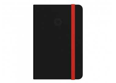 Cuaderno con gomilla antartik notes tapa dura a4 hojas lisas negro y rojo 100 hojas 80 gr fsc