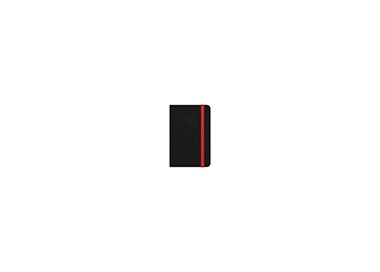 Cuaderno con gomilla antartik notes tapa dura a4 hojas lisas negro y rojo 100 hojas 80 gr fsc