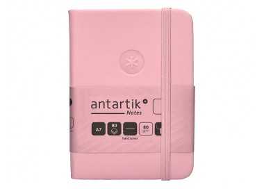 Cuaderno con gomilla antartik notes tapa dura a7 hojas lisas rosa pastel 80 hojas 80 gr fsc