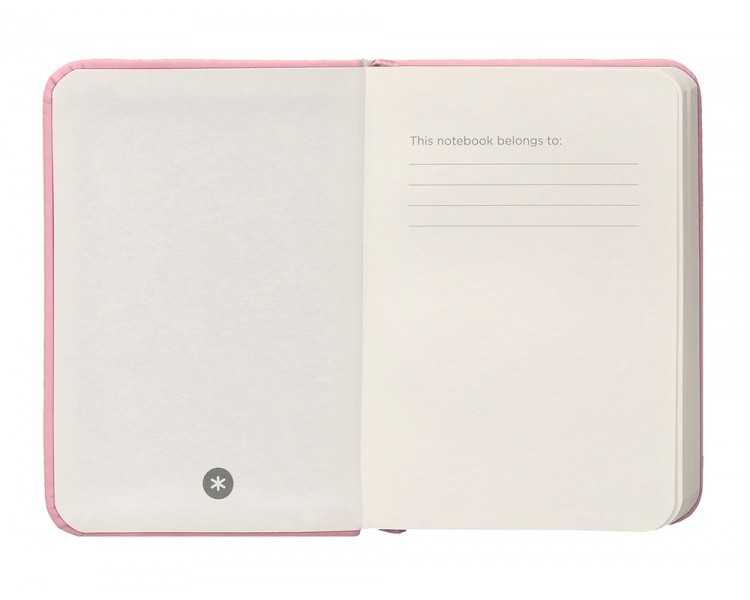 Cuaderno con gomilla antartik notes tapa dura a7 hojas lisas rosa pastel 80 hojas 80 gr fsc