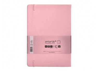 Cuaderno con gomilla antartik notes tapa dura a5 hojas puntos rosa pastel 100 hojas 80 gr fsc