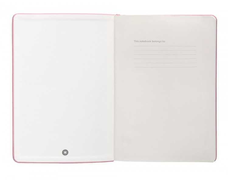 Cuaderno con gomilla antartik notes tapa dura a5 hojas puntos rosa pastel 100 hojas 80 gr fsc