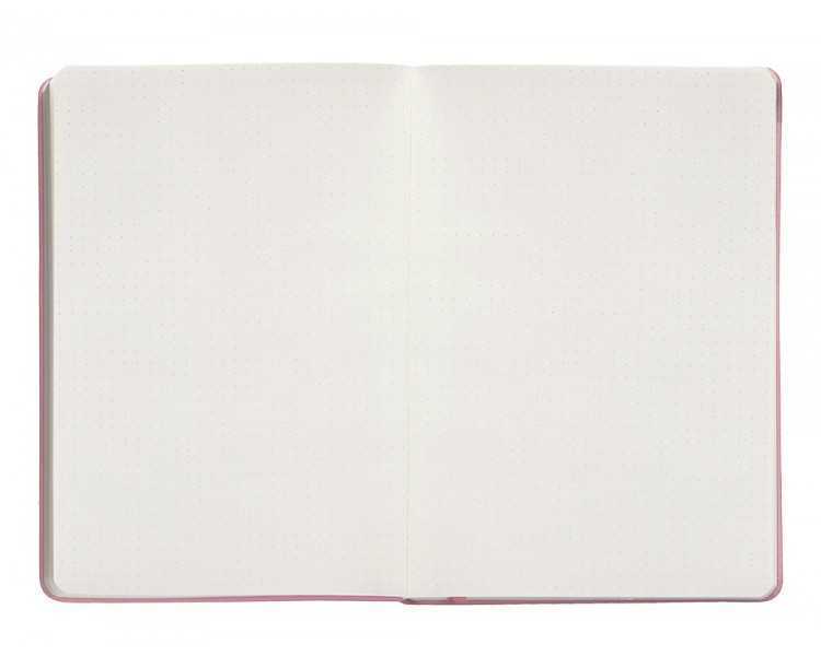 Cuaderno con gomilla antartik notes tapa dura a5 hojas puntos rosa pastel 100 hojas 80 gr fsc