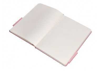 Cuaderno con gomilla antartik notes tapa dura a5 hojas puntos rosa pastel 100 hojas 80 gr fsc