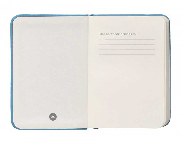 Cuaderno con gomilla antartik notes tapa dura a7 hojas lisas azul claro 80 hojas 80 gr fsc