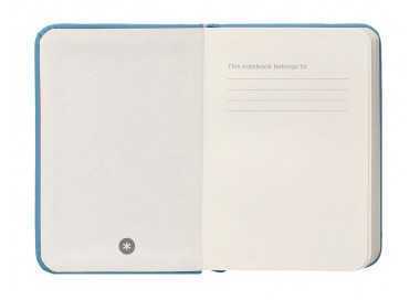 Cuaderno con gomilla antartik notes tapa dura a7 hojas lisas azul claro 80 hojas 80 gr fsc