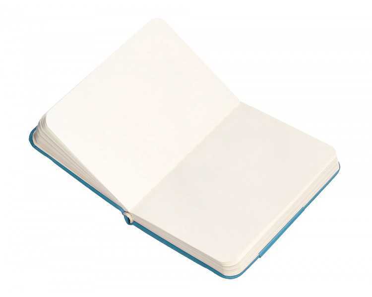 Cuaderno con gomilla antartik notes tapa dura a7 hojas lisas azul claro 80 hojas 80 gr fsc