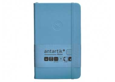 Cuaderno con gomilla antartik notes tapa dura a6 hojas rayas azul claro 100 hojas 80 gr fsc