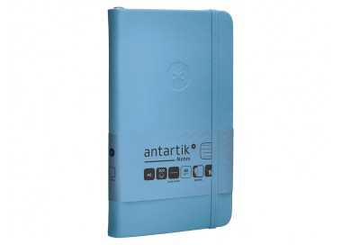 Cuaderno con gomilla antartik notes tapa dura a6 hojas rayas azul claro 100 hojas 80 gr fsc