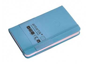 Cuaderno con gomilla antartik notes tapa dura a6 hojas rayas azul claro 100 hojas 80 gr fsc