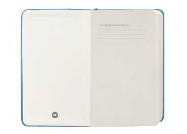 Cuaderno con gomilla antartik notes tapa dura a6 hojas rayas azul claro 100 hojas 80 gr fsc