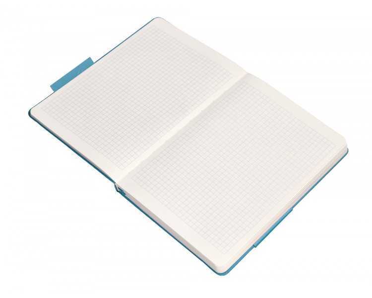 Cuaderno con gomilla antartik notes tapa dura a5 hojas cuadricula azul claro 100 hojas 80 gr fsc