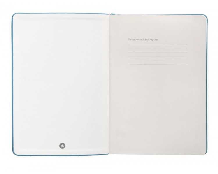 Cuaderno con gomilla antartik notes tapa dura a5 hojas puntos azul claro 100 hojas 80 gr fsc