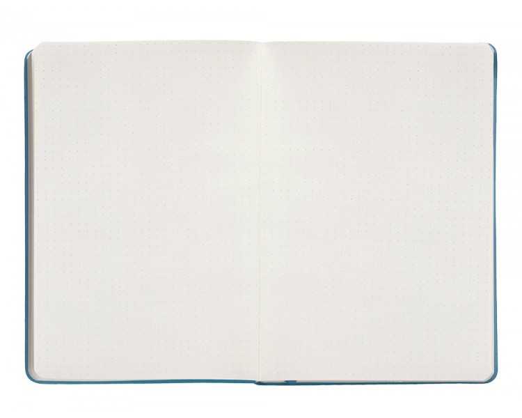 Cuaderno con gomilla antartik notes tapa dura a5 hojas puntos azul claro 100 hojas 80 gr fsc
