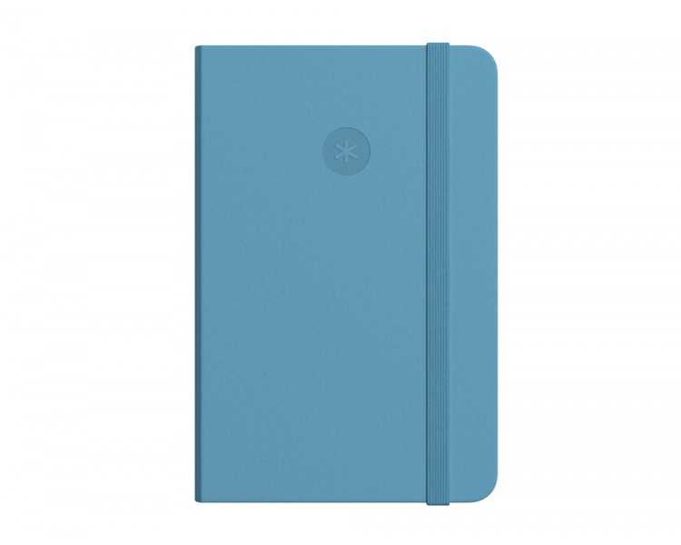 Cuaderno con gomilla antartik notes tapa dura a4 hojas lisas azul claro 100 hojas 80 gr fsc