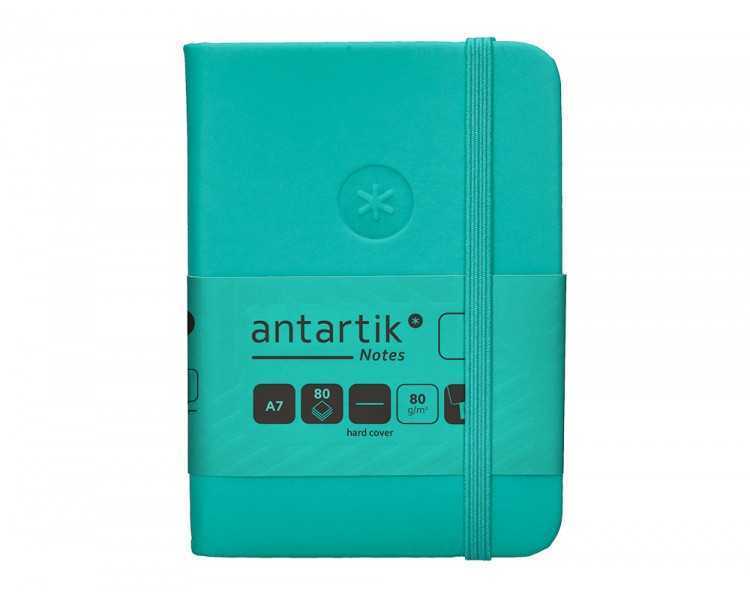 Cuaderno con gomilla antartik notes tapa dura a7 hojas lisas turquesa 80 hojas 80 gr fsc
