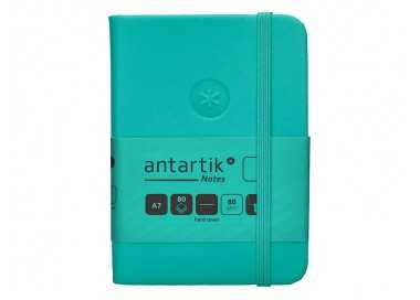 Cuaderno con gomilla antartik notes tapa dura a7 hojas lisas turquesa 80 hojas 80 gr fsc