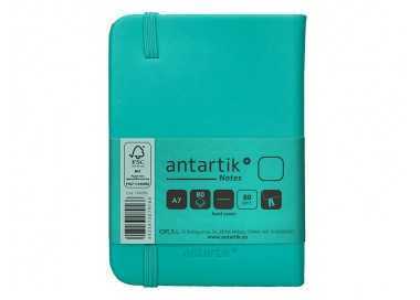 Cuaderno con gomilla antartik notes tapa dura a7 hojas lisas turquesa 80 hojas 80 gr fsc